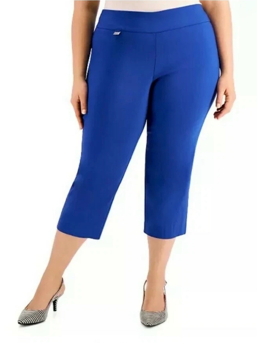 Alfani Women's Tummy Control Capri Pants Stretch pull on Sleek